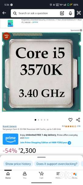 I5 3570k New processor