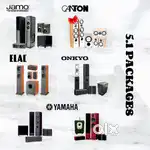 JAMO,CANTON,ELAC,ONKYO,YAMAHA 5.1 HOME THEATER PACKAGES