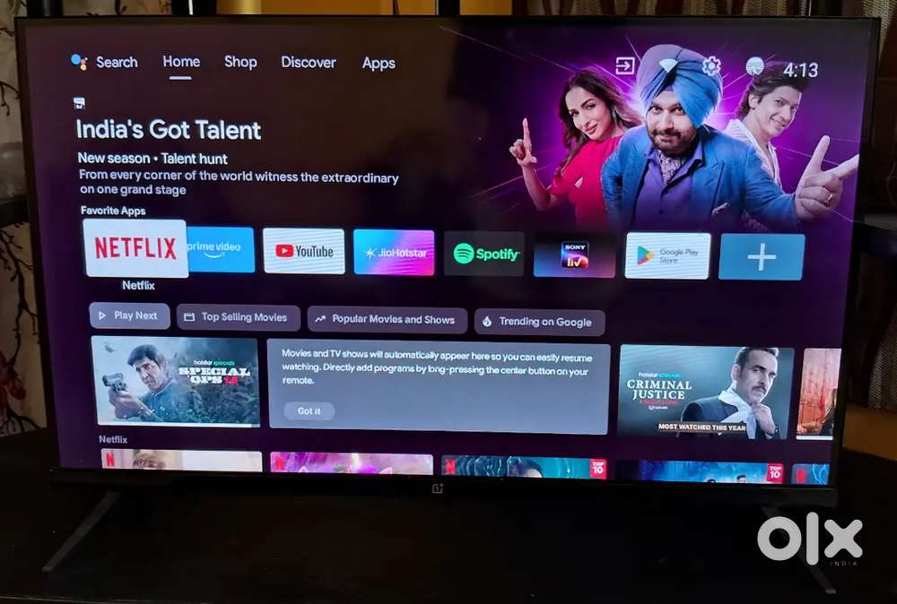 One plus 32 inch HD smart T.v