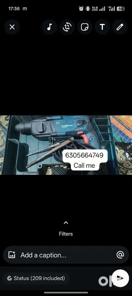 Drill machine new condition price 2500