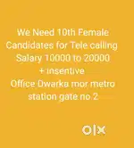 We Need 10 female candidates