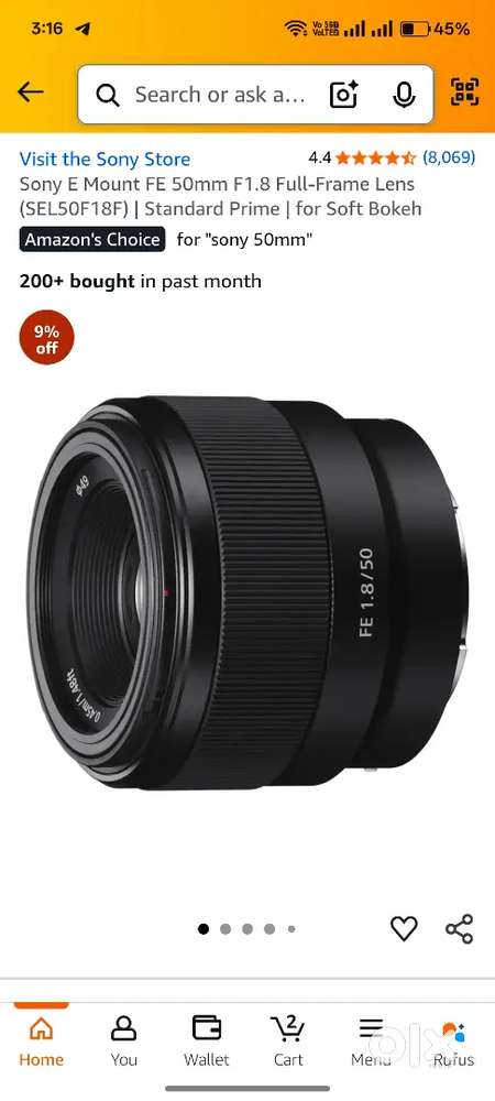 Sony 50 1.8 mm