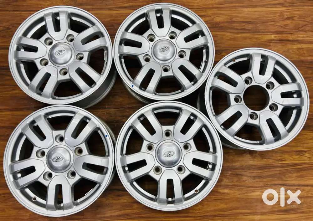 Scorpio 16 inch OEM alloy wheels set of 5 in best price