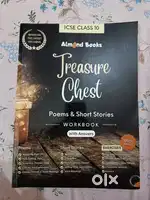 Almond books, treasure chest, workbook with answers