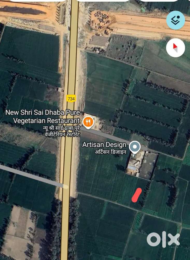 2.75 bigha land for sale 120 meter andar highway se
