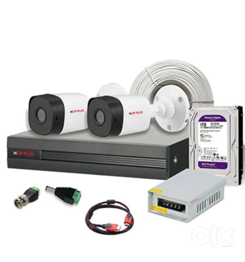 Cp plus 2 Cctv Camera Set with installation