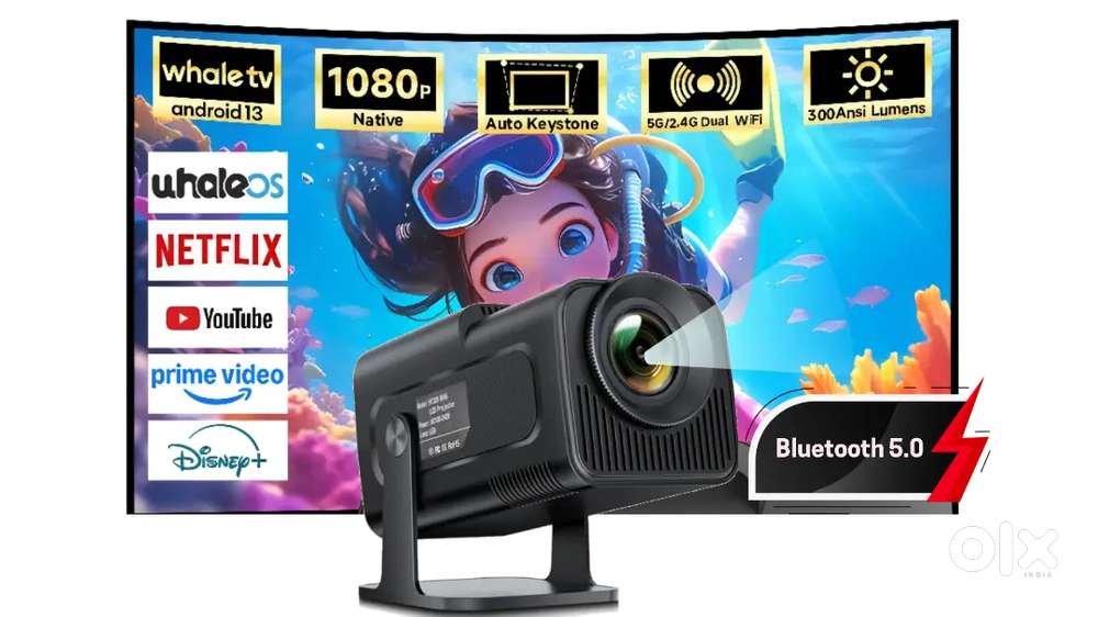 4K Decoding Android Wifi6 BT 5.1 Short Throw Dolby Dual Wi-Fi