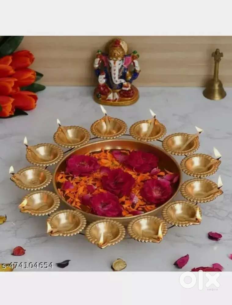 Elegant Diya Urli Bowl for Floating Flowers diwali lighting
