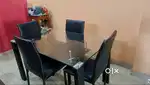 4 seater glass based premium dining table