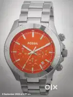 Fossil Analog Classic Orange Dial Unisex Watch