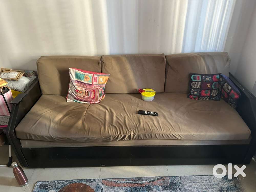 3 Seater Sofa Cum Bed with Storage