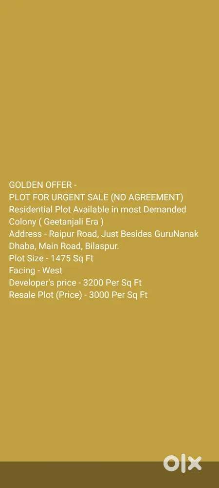 Residential plot in the most demanded colony for sale in best price