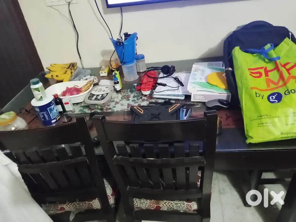 6 seater dining table with 6 chairs