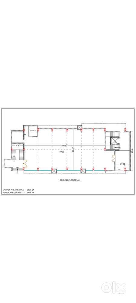 3000 SQFT Commercial Approved First Floor Hall on Lease In Narwal