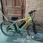 Streethawk motored T rex bycycle in light green colour