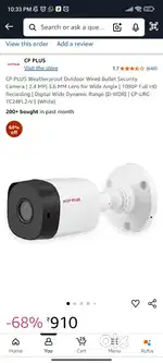 CP PLUS Weatherproof Outdoor Wired Bullet Security Camera