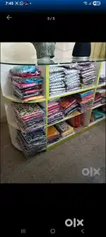 Heavy-Duty Glass Top Display Rack - Ideal for Textile Showrooms - Used