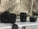 Canon EOS 40d with 50mm ef lens and 18-55mm kit lens
