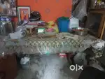 Diningtable 6 by 4 withoutchair with cover good condition