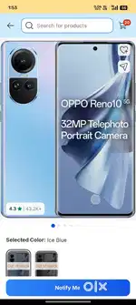 Oppo reno 10 8/256