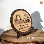 Customized Wooden Birthday Engraved Photo Plaque – 6x6 inch
