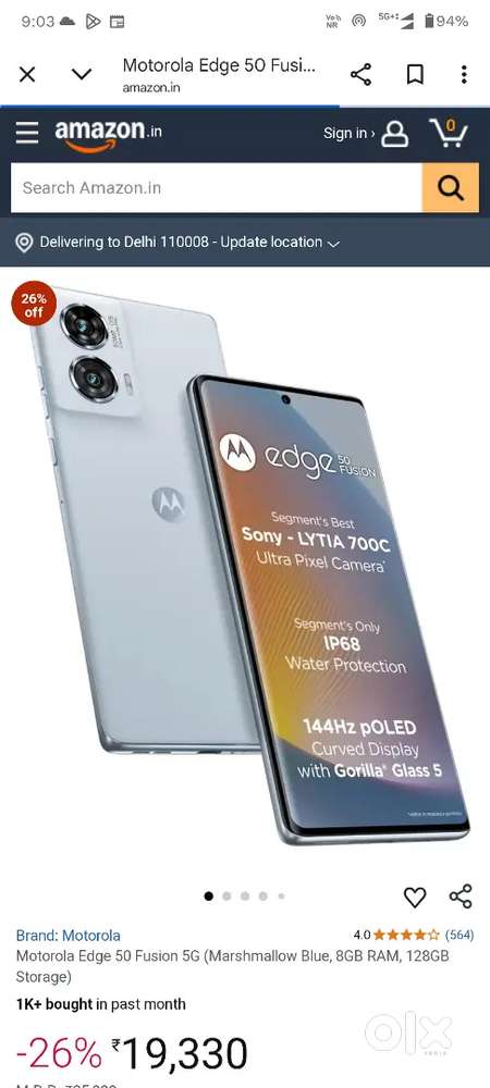 Only 4 months use Moto edge 50 fusion 128