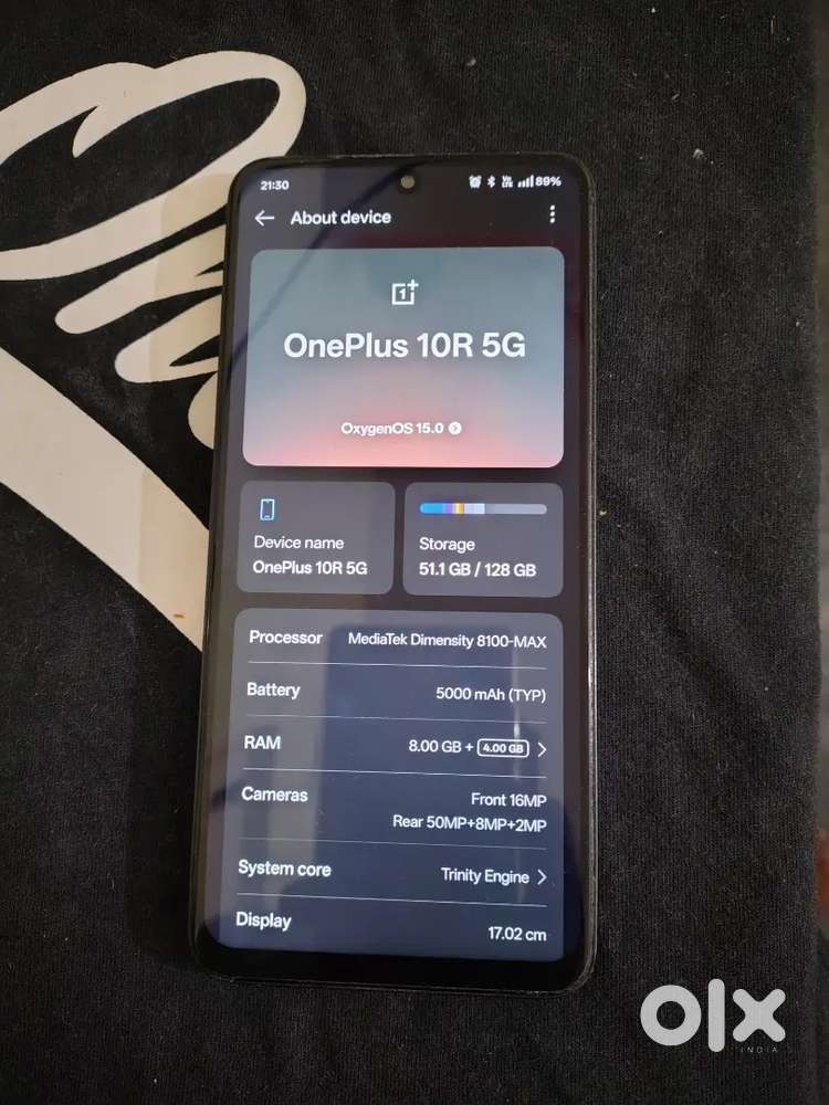 Oneplus 10R 5g 8/128gb