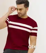 Men's Striped Half Sleeve T-shirt