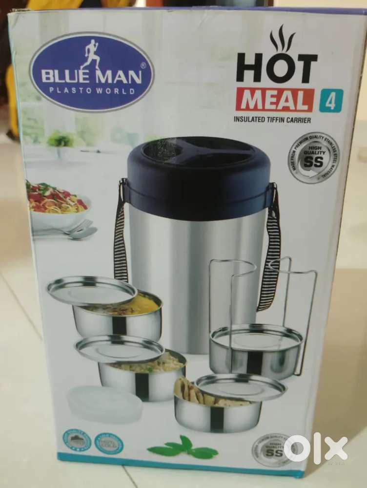 Tifin lunch- Blue Man hot- 4 container