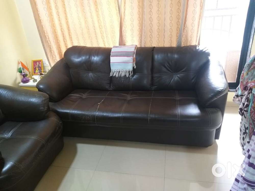 Leather Sofa with furniture