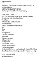 Small and cute 1 BHK for rent. Prime Location!