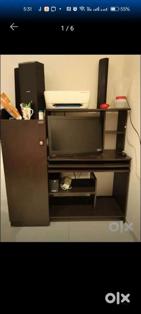 Computer table cum study table with storage