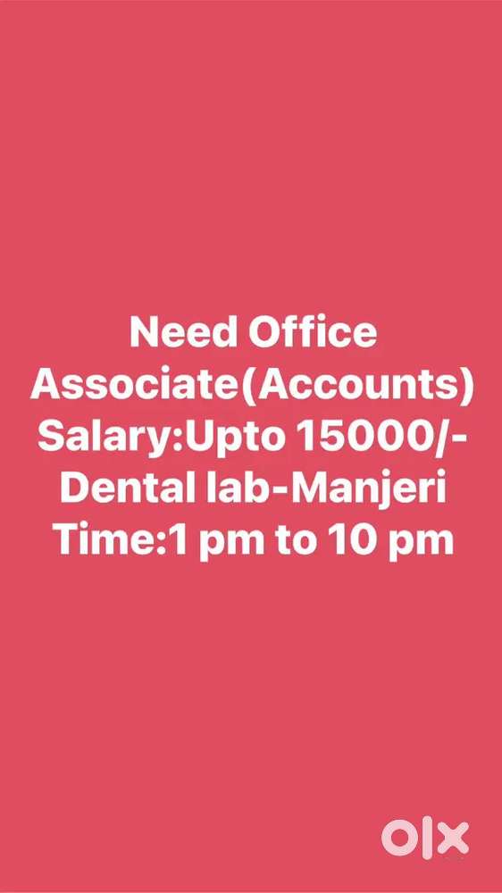 Office associate (Accounts) required