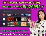 50 INCH 4K 2GB VOICE BLUETOOTH LED TV FRAMELESS NEW IPS DISPLAY LED TV