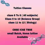 Home Tuition classes for 1 to 12