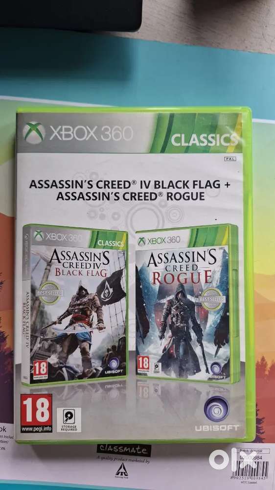 Assassin's Creed 4 Black Flag & Assasin's Creed Rogue Xbox 360 edition