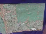 Wedding saree cum ghaghra choli, cut work, sea green pastel colour