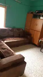 7 seater L shape brown sofa set