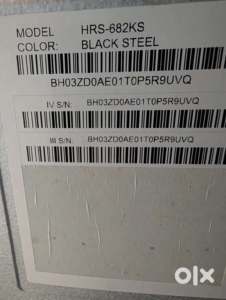Fridge side by side 36 inch wide
