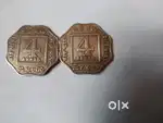 British india  86year old coin 4 Anna