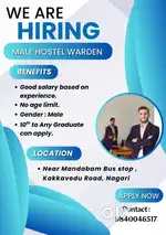 Wanted Male Hostel Warden