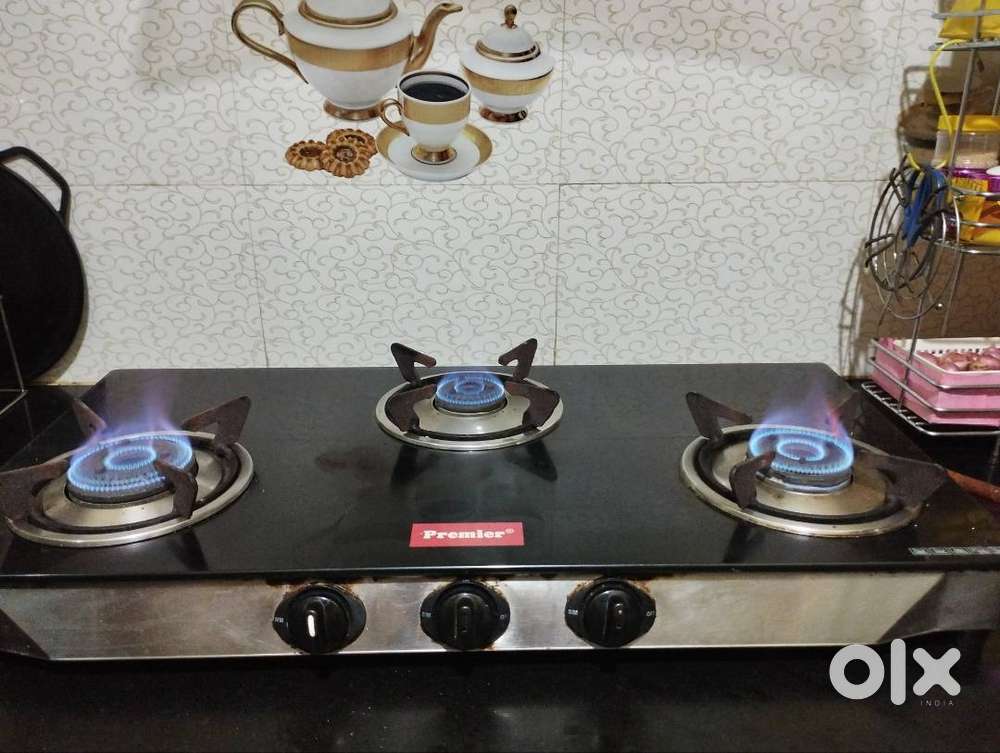 PREMIER GLASS TOP 3 BURNER GAS STOVE