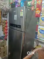 Fridge, grocery store goods and equipment and furniture