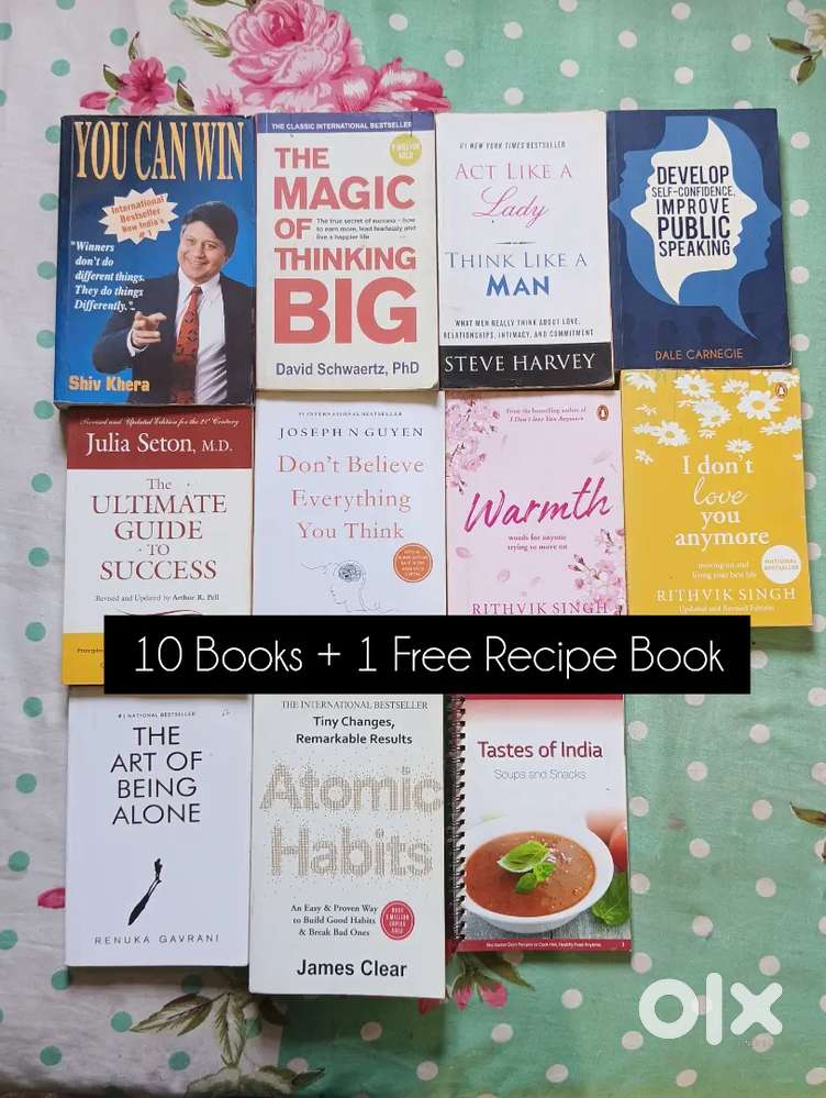 Self Help Bestseller Book Collection (10 Books + 1 Free Recipe Book)