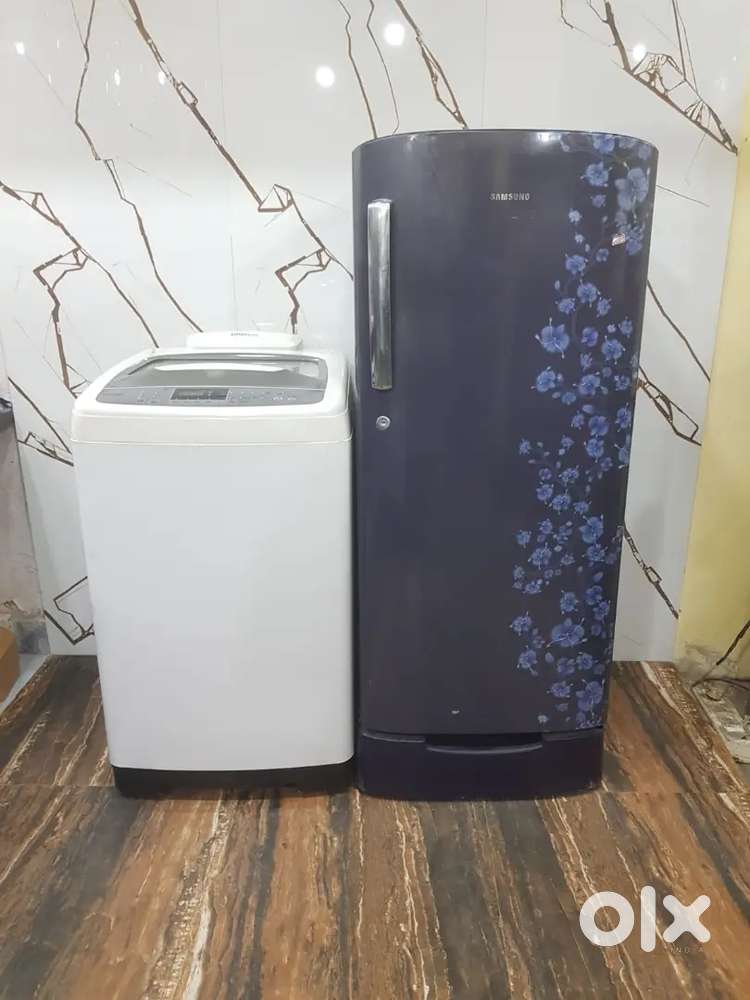 Samsung single door refrigerator and Samsung top load washing machine