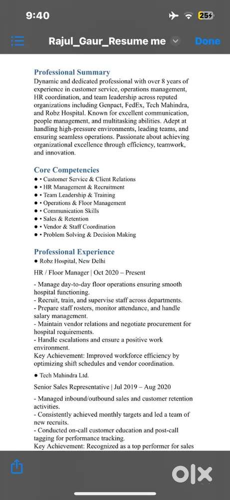 HR and floor manager