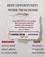 Work from home with genuine company and high income