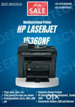 Hp laserjet 1536 dnf printer in excellentl condition