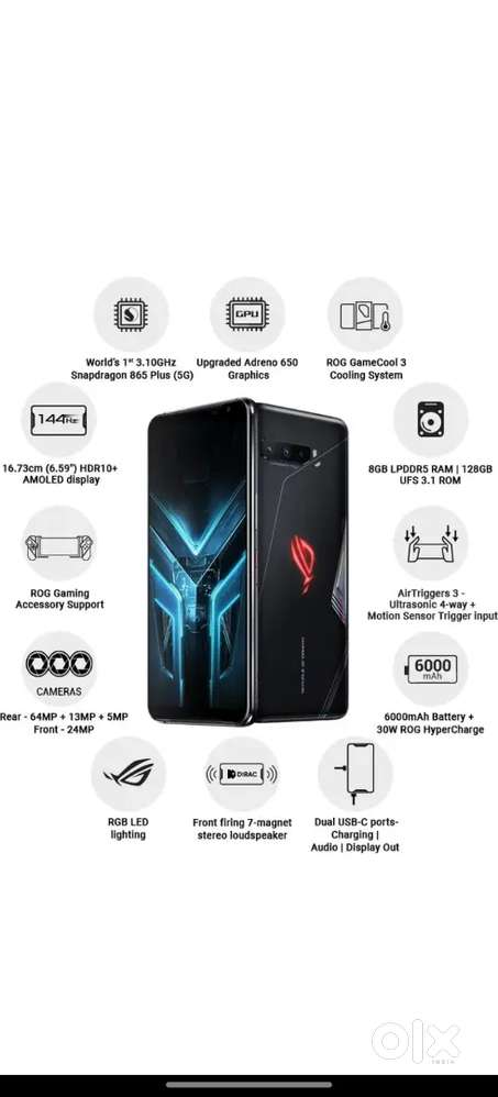 Asus Rog 3 8/128 5g all ok sell nd exchange