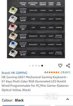 Hk gaming gk61 mechanical keyboard
